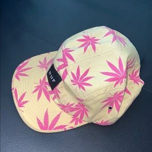 HUF Plantlife Box Logo Maize and Pink 5 Panel Hat
